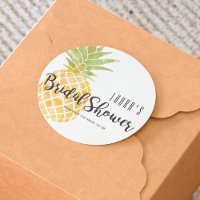Aquarelle Pinceau d'ananas | Autocollant de douche