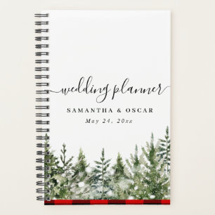 Aquarelle Pine verte et Buffle rouge Plaid