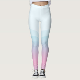 Aquarelle Pink Blue Leggings