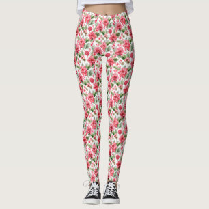 Aquarelle Pink Leggings de Noël