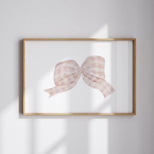 Aquarelle Pink vintage ruban affiche