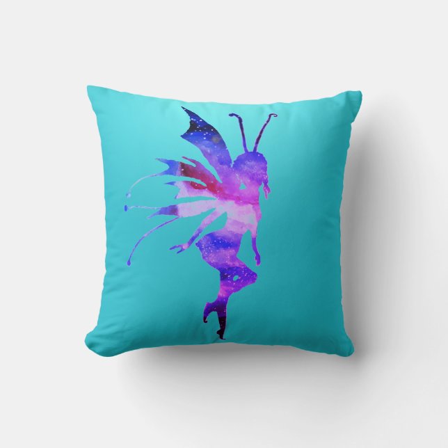 Aquarelle poilue Coussin à lancer Art 41 x 41 cm (Recto)