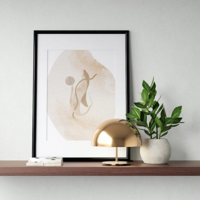 Aquarelle poster Abstrait Art moderne géométrique (Créateur téléchargé)