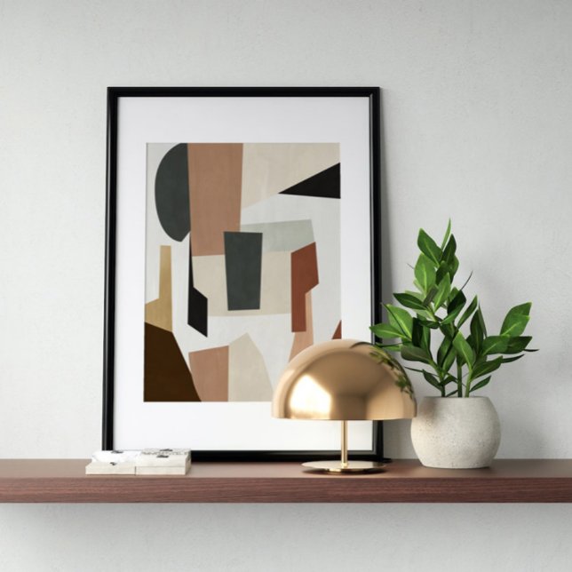 Aquarelle poster Abstrait Art moderne géométrique (Créateur téléchargé)