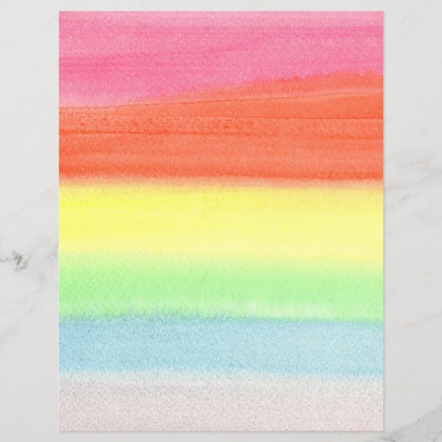 Aquarelle Rainbow Blages papier à retouche (Devant)