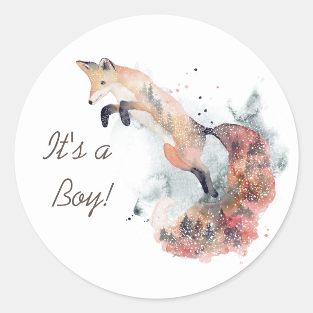 aquarelle renard mystique C'est un Sticker pour ga (Devant)