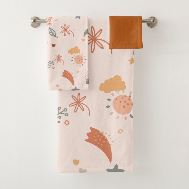 Aquarelle Retro Boho Arc-en-ciel neutre (En situation)