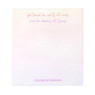Aquarelle Rêves de script Girly dans le Bloc-notes