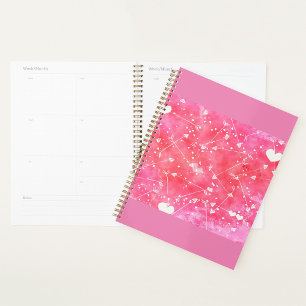 Aquarelle romantique Coeurs et flèches roses Motif