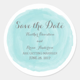 Aquarelle ronde turquoise Enregistrer les stickers