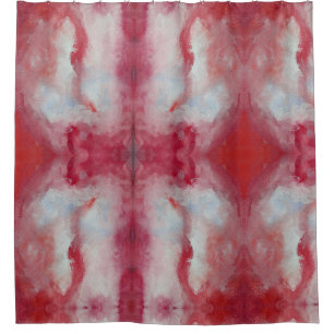 Aquarelle rose Art Douche rideau