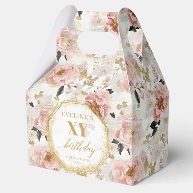 Aquarelle rose clair rayonnant Ballotins d'anniver (Radiant Blush Pink Watercolor Birthday Favor Boxes)