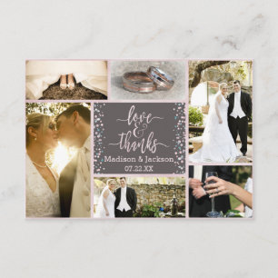 Aquarelle rose Confetti Merci Mariage Photo