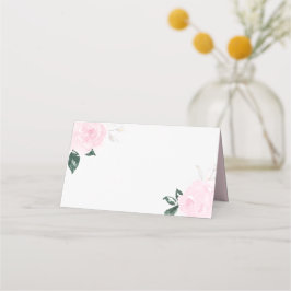 Aquarelle rose douce Roses Floral Cartes de Place