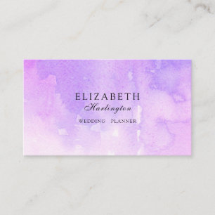 Aquarelle rose et violet. Carte lavande. Moderne