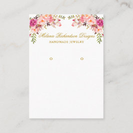 Aquarelle rose floral Eroing Display Carte Or