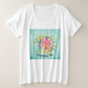 Aquarelle Rose Floral Spray Votre ville Personnali
