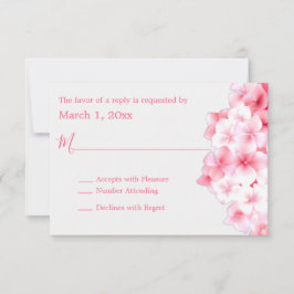 Aquarelle rose Hydrangea RSVP