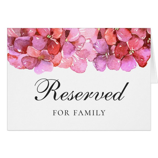 Aquarelle rose mariage floral signe réservé (Devant Horizontal)