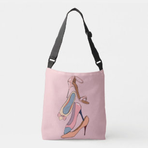 Aquarelle rose mignonne Diva Glam Stilettos Sac fo