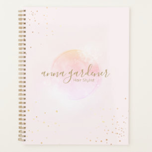 Aquarelle rose or artistique Beauté Salon Script