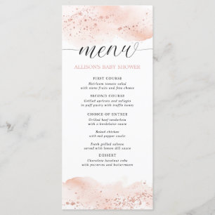 Aquarelle rose or rose menu douche