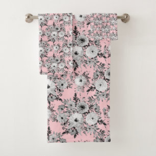 Aquarelle rose pâle blanc gris pâle
