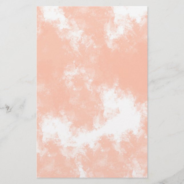 Aquarelle rose pastel corail mariage papeterie (Devant)