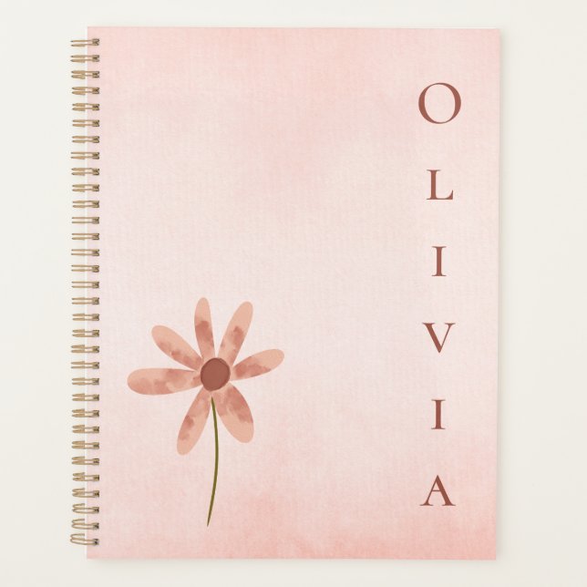 Aquarelle rose personnalisée Dainty Flower (Devant)