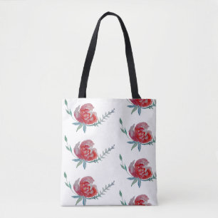 Aquarelle rose rose Sac fourre-tout tout-sur-impre