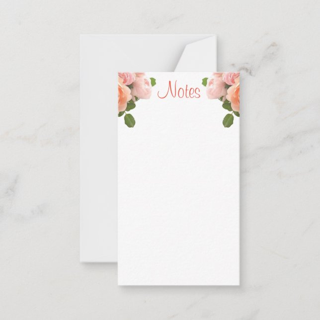 Aquarelle Roses Calligraphié Script Modèle Chic (Devant)