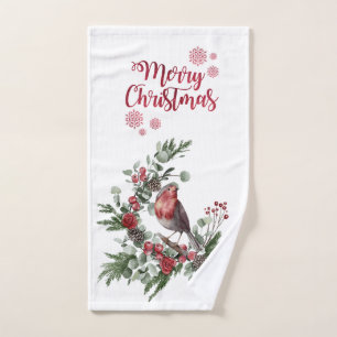 Aquarelle Rouge Cardinal Bird Wreath