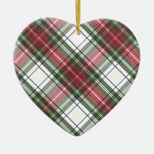 Aquarelle rouge et verte Ornement de Noël