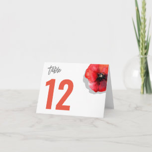 Aquarelle rouge pavot flor Carte de note pliée