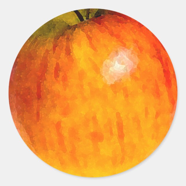 Aquarelle Rouge Pomme - autocollant (Devant)