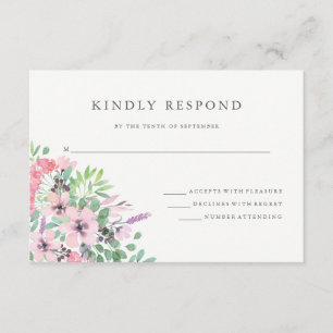 Aquarelle RSVP l'épousant floral du bouquet   de