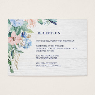 Aquarelle rustique Floral Marine Réception de mari