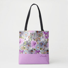 Aquarelle Sac fourre-tout à motifs floraux