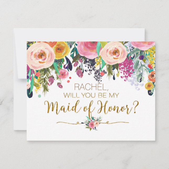 Aquarelle sera-t-on la bonne de la carte d'honneur (Devant)