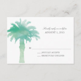 Aquarelle Serene Palm Tree | Mariage RSVP