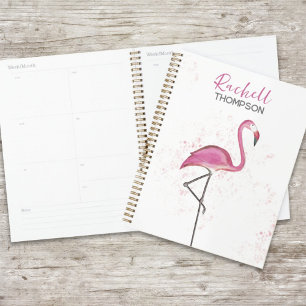 Aquarelle simple et élégante Flamant rose rose
