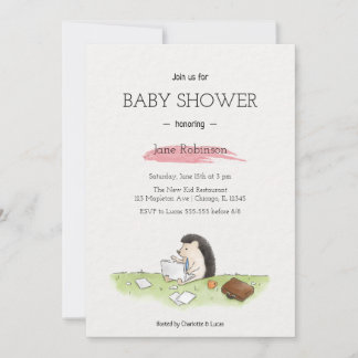 Aquarelle simple pour bébé garçon Invitation