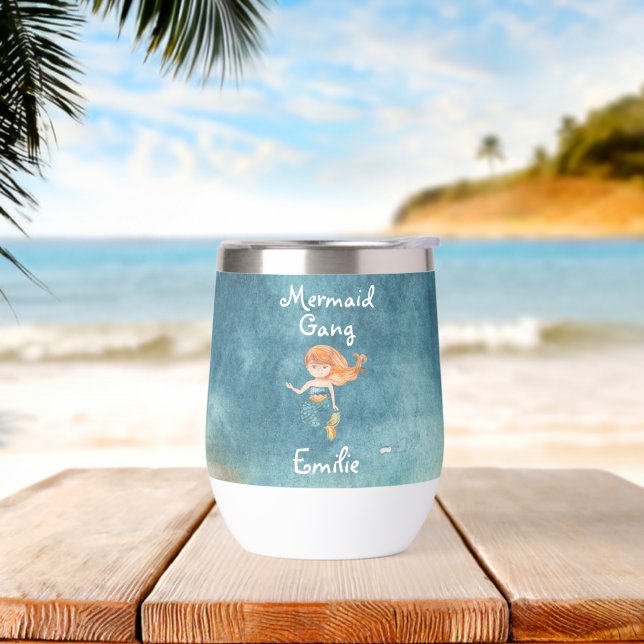 Aquarelle Sirène Gang mignonne Équipe de Mariage m (Yoga)