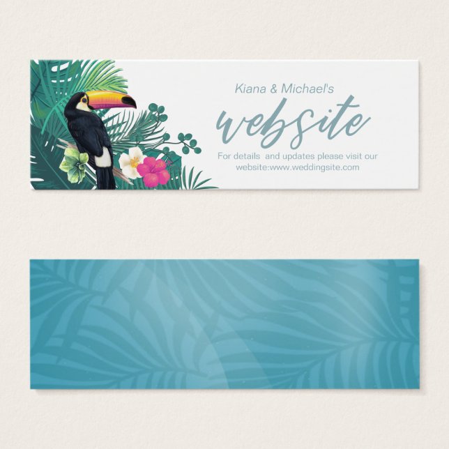 Aquarelle Site Tropical Insérer ID577 Turquoise (Devant & derrière)