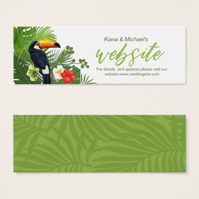 Aquarelle Site Tropical Insérer Vert ID577 (Devant & derrière)