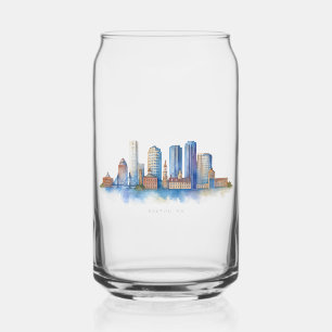 Aquarelle Skyline de Boston City   MA Boston moder