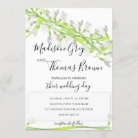 Aquarelle Snowdrops Art Floral Faire-part de maria