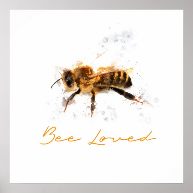 Aquarelle spéciale Bee Love poster Matte (Devant)