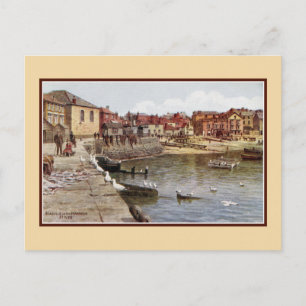 Aquarelle St Ives Cornwall Seagulls im Hafen Postkarte