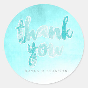Aquarelle - Stickers Mariage - Turquoise   MARIAGE